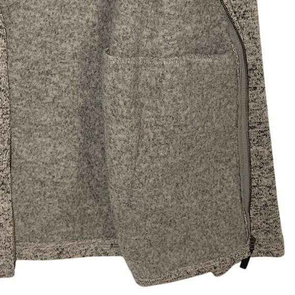 Dockers XL Zip-Up Gray Marled Jacket With Pockets Mens Soft Knit Fleece-Lined - Picture 4 of 7